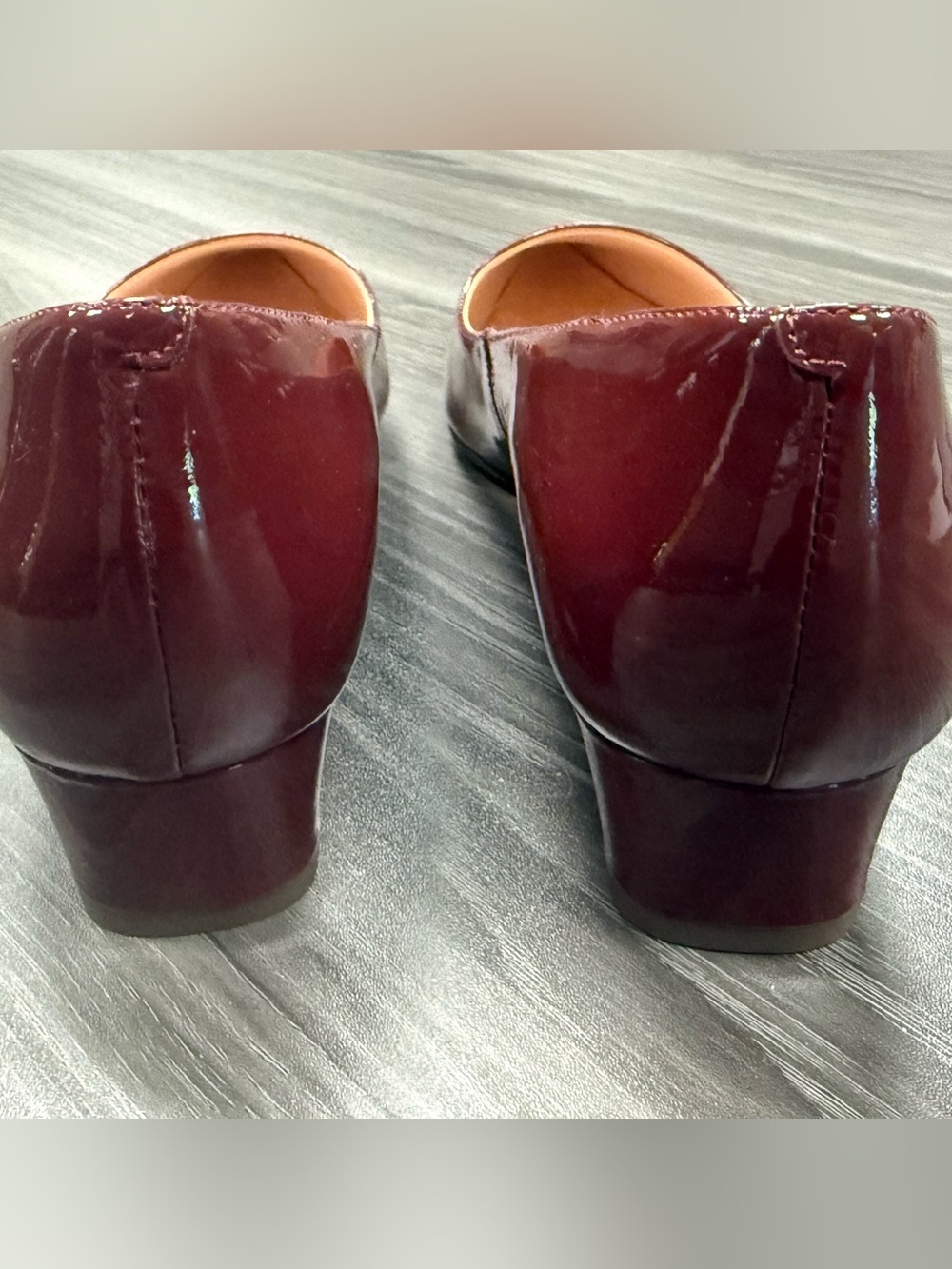Kate Spade New York Dark Merlot Patent Leather Pointed Toe Pumps Heels Size 9B - Picture 7 of 12